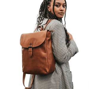 Vintage Genuine <b>Leather</b> Rucksack <b>Backpack</b> Cowhide Travel Bag <b>Large</b> Capacity Laptop <b>Backpack</b> Durable Hiking School Daypack OEM - Product Image 2