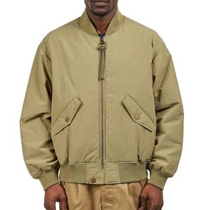 Gran oferta, chaqueta Bomber bordada de invierno, estilo personalizado, chaqueta Bomber de nailon con forro de satén de secado rápido para hombre, chaqueta Bomber de Color sólido con cuello levantado - Product Image 1