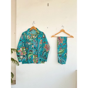 Robes longues décontractées d'été pour femmes, 100 % coton, imprimé tropical animalier, col rabattu, fermeture boutonnée, non tissé, doux et confortable - Product Image 1