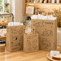 Sacs cadeaux en papier kraft brun recyclé écologiques en gros avec laminage pour les cadeaux de fête et l'emballage des collations
