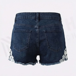 Shorts Vaqueros Clásicos para Mujer, Cintura Alta, Estilo Desgarrado, Frescos para el Verano, Ropa Urbana, Color Personalizado, Atuendos Únicos - Product Image 2