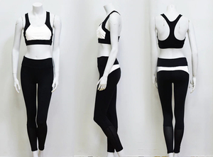 Women’s Sportswear Set Reflective Mesh Patchwork Sports Bra & Leggings Gym Fitness Yoga Suit - Product Image 5