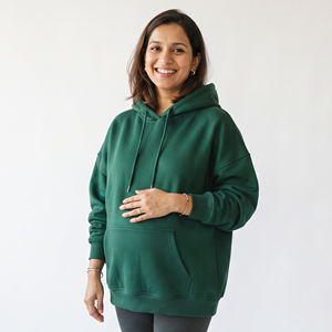 Sudadera con capucha para maternidad y lactancia para mujer, 100% algodón, forro polar, para embarazo y lactancia. - Product Image 1
