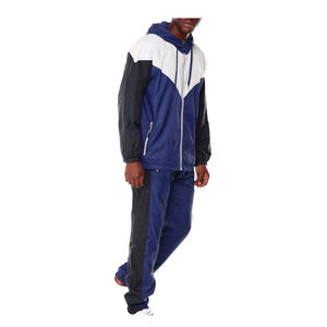 <b>Men's</b> Color Blocking Hooded Windproof Track <b>Jacket</b> Full Sleeve Zipper Closure Sporty Design Regular Fit Lightweight Spring Wear - Product Image 5