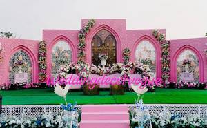 Elegant Wedding Stage Backdrop Floral <b>Arch</b> Decorative Panel Mandap Setup Party Hall Event <b>Decoration</b> Supplier - Product Image 6
