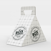 Carpeta de Papel Plegable Elegante Personalizada, Color Marfil, para Pasteles, Sushi, Comida para Bebés, Materiales Reciclados, con Relieve, para Cumpleaños y Bodas
