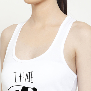Camiseta sin mangas de verano para mujer, estilo informal, de algodón y spandex, elástica, ajustada, básica, personalizada. - Product Image 4