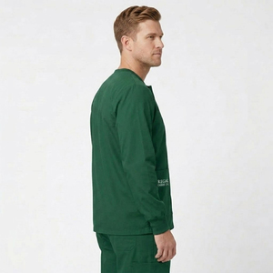 Hospital <b>Scrub</b> Jackets 2 Pockets Medical Nursing Jacket Nursing Button-Up <b>Scrub</b> <b>Top</b> Custom Logo Nurse Jackets - Product Image 4