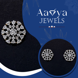 1.44Ct <b>Fine</b> Jewelry 9K Yellow Gold Luxury Lab Grown Pear Cut HRD Certified Filled Diamond <b>Stud</b> <b>Earrings</b> 32 Stones Women Wedding - Product Image 5