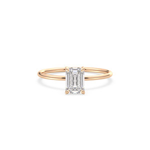 Bague REYES Minimaliste 1.06 en diamant de laboratoire HPHT CVD taille émeraude en or massif 14 carats, certifiée IGI, pour mariage ou anniversaire - Product Image 2