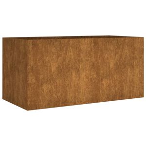 Maceta Duradera de Acero Corten Oxidado de 31.5 x 15.7 x 15.7 Pulgadas, Macetas y Jardineras - Product Image 2