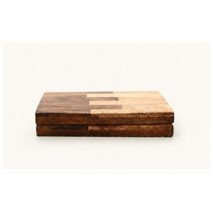 Sous-verres artisanaux en bois de manguier à grain traversant, lot de 4, écologiques, antidérapants, pour table basse, décoration rustique pour la maison - Product Image 3