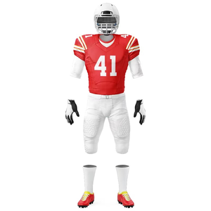 Conjunto de Uniforme de Fútbol Americano, 100% Poliéster Sublimado, Jersey y Pantalones, Corte Atlético, Nombre del Equipo Personalizado, Tallas Grandes, Venta al Por Mayor - Product Image 6