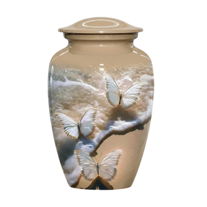 Butterfly Memorial Urn Metal Cremation <b>Keepsake</b> Vessel Adult <b>Ashes</b> Storage Decorative Funeral Tribute - Product Image 1