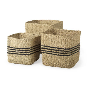 ตะกร้าหญ้าทะเลใส่ของตกแต่งทำด้วยมือ - Product Image 2