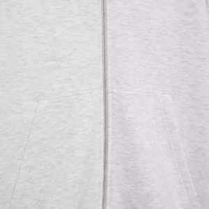 Sweat-shirt à capuche zippé pour femme, coupe décontractée, oversize, manches longues, style streetwear, épaules tombantes, pour le quotidien - Product Image 6