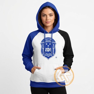 GREEK TREASURES เสื้อฮู้ดผ้าฝ้ายฟลีซ 500 กรัม แขนยาว ปักลาย Zeta Phi Beta คุณภาพสูงสำหรับผู้หญิง - Product Image 4