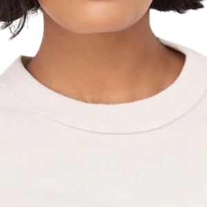 Pull en maille écru super doux et ample à manches courtes pour femme, col rond, décontracté, avec poignets et ourlet côtelés, pour le quotidien - Product Image 5