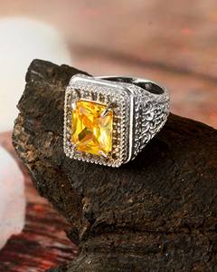Anillo de Zafiro Amarillo Calentado con Plata de Ley 925 – Joyería Fina con Piedras Preciosas Naturales para Mujer al por Mayor - Product Image 2