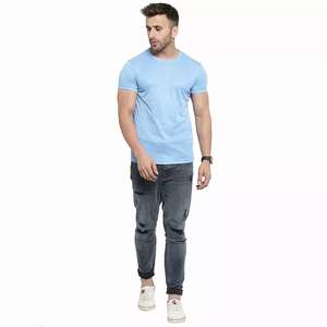 Camisetas casuales con hombros caídos y estampado para hombre, ropa nueva de verano, camiseta de moda a color para hombre, corte holgado. - Product Image 3