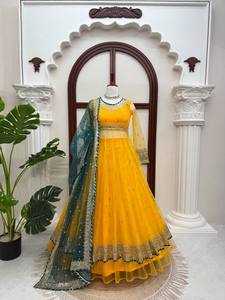 ชุดเดรสผ้าเน็ตเนื้อนุ่มสุดหรูหราจาก AARIKA TEXTILE ปักลายเลเฮนกาประดับเลื่อม โกต้า ปาตติ ผ้าคลุมไหล่ดูปัตตา คอลเลคชั่นชุดงานเลี้ยงสไตล์ชาติพันธุ์สุดสง่างาม - Product Image 4