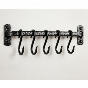 Iron Kitchen <b>Rail</b> with Adjustable S-<b>Hooks</b> Rustic Industrial Wall Mounted Pot and Pan Rack Utensil Organizer for Farmhouse Decor - Product Image 6