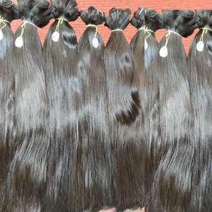 Bone Straight Hair Raw Indian Human Hair Double Drawn Natural Black Smooth Texture Soft Long Lasting Extensions - Product Image 1