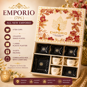 Ensemble de service à thé de luxe personnalisé avec logo, 9 pièces, bols en verre, tasses en céramique, Esprit 4+4+1, boîte cadeau, design floral pour la maison et l'hôtellerie - Product Image 4
