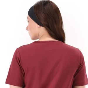 เสื้อเชิ้ตแขนสั้นสีแดงเบอร์กันดีสำหรับผู้หญิง เสื้อยืดคอกลมติดกระดุมด้านหน้า ทรงหลวม สวมใส่สบาย เหมาะสำหรับทุกวัน เสื้อผ้าแฟชั่นผู้หญิง - Product Image 4