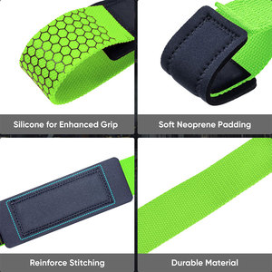 Bandes de maintien de poignet unisexes légères, renforcées en silicone, pour une prise ferme et antidérapante, sangles de musculation, prix de gros, service OEM - Product Image 3