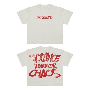 New In-Demand Unisex 220 Gsm Cotton T-Shirt Custom Logo Screen <b>Printed</b> Streetwear Style 100% Cotton <b>Material</b> Available Stock - Product Image 1