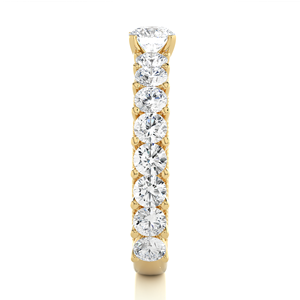 Anillo de Eternidad con Diamantes Cultivados en Laboratorio Certificados por IGI, Oro Amarillo de 14K, Corte Brillante Redondo con Puntas Compartidas, Anillo de Boda de Lujo - Product Image 2