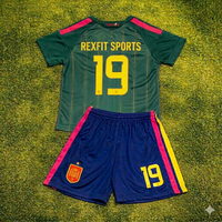 Maillot et short de football REXFIT SPORTS, vêtements de sport respirants pour l'entraînement, fabrication OEM, vente en gros, ensemble uniforme sportif pour hommes