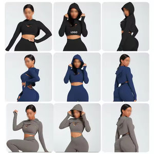 Conjunto de Yoga de 3 Piezas de Cintura Alta Sin Costuras, Top Corto sin Mangas con Cinturón Decorativo, Resistente al Agua, Sexy, para Gimnasio y Fitness, Venta Caliente 2026 - Product Image 6