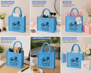 Sac cadeau en jute personnalisé AMANI, petit format, écologique, réutilisable, sac fourre-tout promotionnel, sac de courses, sac à déjeuner, sac de transport, Bengale occidental - Product Image 6