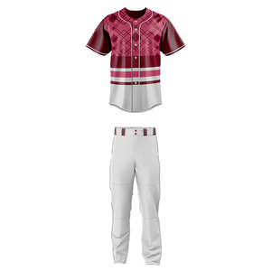 Uniforme de baseball par sublimation, maillot et pantalon respirants haute performance pour joueurs professionnels - Product Image 1