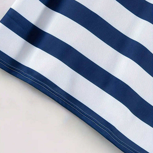 Polo à manches courtes rayé pour homme, tissu Oxford tissé décontracté, motif bleu et blanc, coupe classique - Product Image 5
