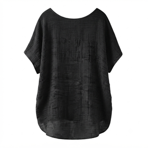 Custom Women Black Soccer Jersey Full Sleeve Casual Breathable Linen/Cotton Sportswear Football <b>Shirt</b> Athletic Training Tops OEM - Product Image 2