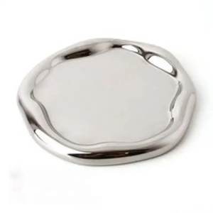 Vintage Silver Stainless Steel Serving Tray New Design for Kitchen Living Room & Coffee <b>Table</b> Decorative & Storage Tray - Product Image 4