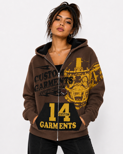 Chaqueta con capucha de felpa con cremallera para mujer, ropa exterior, venta al por mayor hoy - Product Image 1
