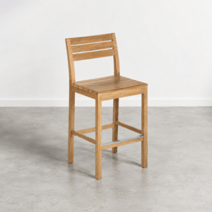 Lujo Taburetes para Mostrador de Madera de Teca de Indonesia Sillas de <b>Bar</b> Modernas Muebles de Jardín Comercial para Hotel Café - Product Image 6