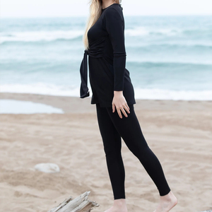 Plus Size Solid Front Logo Breathable Low MOQ Clothing Designs OEM ODM Custom Burkini <b>3</b>-<b>Piece</b> Set High Quality Muslim <b>Swimwear</b> - Product Image 4