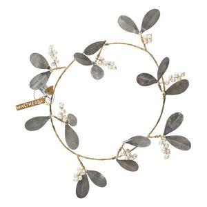Guirlande en métal en forme de cœur doré, décoration de Noël artisanale douce et vintage - Product Image 2