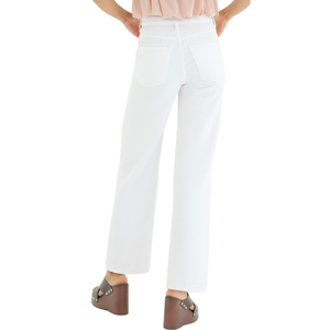 Jeans droits taille haute pour femmes, pantalon en denim tendance, décontracté, pour tous les jours, tissu durable, logo personnalisé, vente en gros - Product Image 2