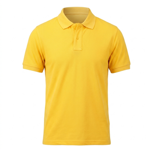 เสื้อโปโลคลาสสิค แขนสั้น สีเหลืองคานารี ระบายอากาศได้ดี เหมาะสำหรับฤดูร้อน ผู้ชาย สวมใส่สบายๆ ทำงานได้ ใช้ผ้าฝ้าย มีปกเสื้อ - Product Image 1
