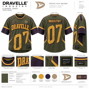 Camiseta de Esports Sublimada de Gran Tamaño, Uniforme Personalizado para Equipos de Juego, Bordado OEM, Impresión de Logotipo Personalizado - Product Image 6