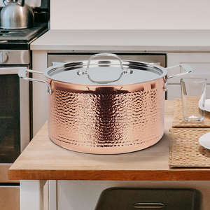 Casseroles et marmites en acier inoxydable tri-couches de haute qualité Bold Blossom, design classique, compatibles gaz et induction, lavables au lave-vaisselle - Product Image 1