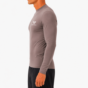 Wholesale Unisex <b>Compression</b> Rash Guard Long Sleeve Quick Dry 220g Heat-Transfer Printed Polyester Spandex UV Protection Gym - Product Image 3