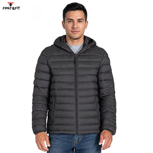 High Quality Lightweight Eco-Friendly <b>Puffer</b> <b>Jacket</b> Winter Stand Collar Zipper Closure Front Logo Hooded <b>Cheap</b> Price for Sale - Product Image 3