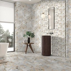 Carrelage mural en céramique blanc brillant 300x600, style minimaliste, pour bureaux d'entreprise haut de gamme et intérieurs de bâtiments - Product Image 3